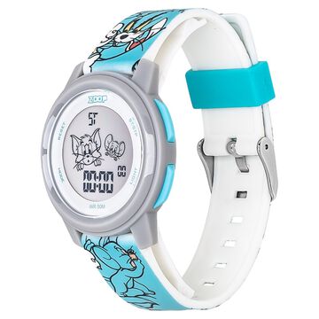 Zoop Tom & Jerry Digital Watch with Green Case and Green Multi Color Strap for Boys Girls Kids, from House of Titan