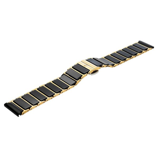 20 mm Black & Golden Ceramic & Metal Strap for Men - image number 2