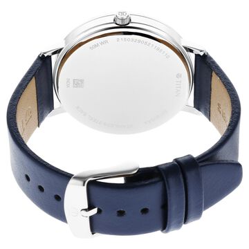 Titan Memento Blue Dial Analog Leather Strap watch for Men