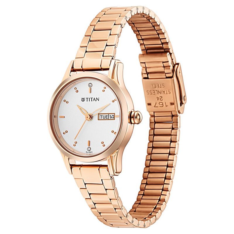 Titan Women's Lagan Watch: Rose Gold Accents & Refined Elegance - image number 3