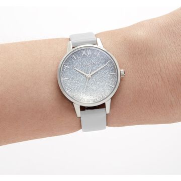 Olivia Burton Quartz Analog Blue Dial Leather Strap Watch for Women