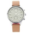 Fastrack Ruffles Quartz Multifunction Beige Dial Leather Strap Watch for Girls - image number 2
