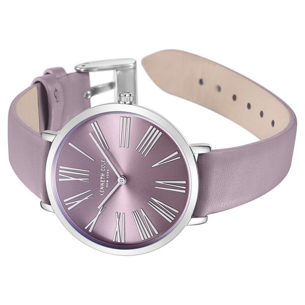 Kenneth Cole Quartz Analog Purple Dial Purple Leather Strap Watch for Women - image number 2