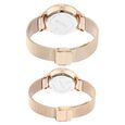 Titan Quartz Multifunction White Dial Stainless Steel Strap Watch for Couple - image number 4