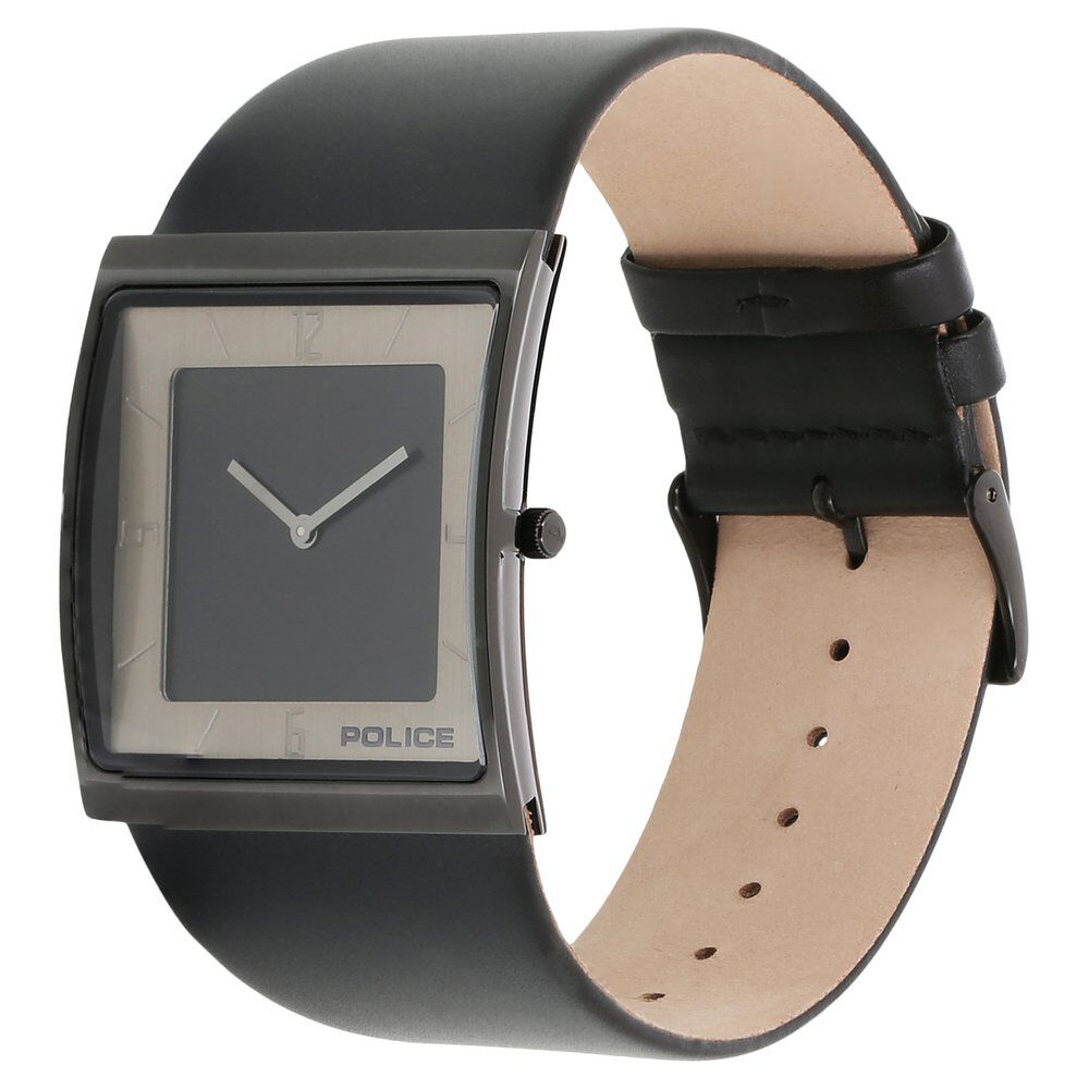 Buy Online Police Quartz Analog Black Dial Leather Strap Watch for Men ncpl15395msb02 Titan