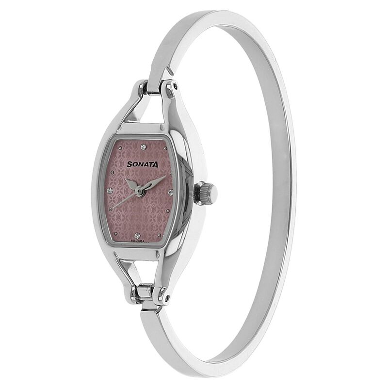 Sonata Quartz Analog Pink Dial Metal Strap Watch for Women - image number 1