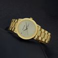 Titan Analog with Day and Date Quartz Champagne Dial Metal Round Stainless Steel Strap watch for Men - image number 0