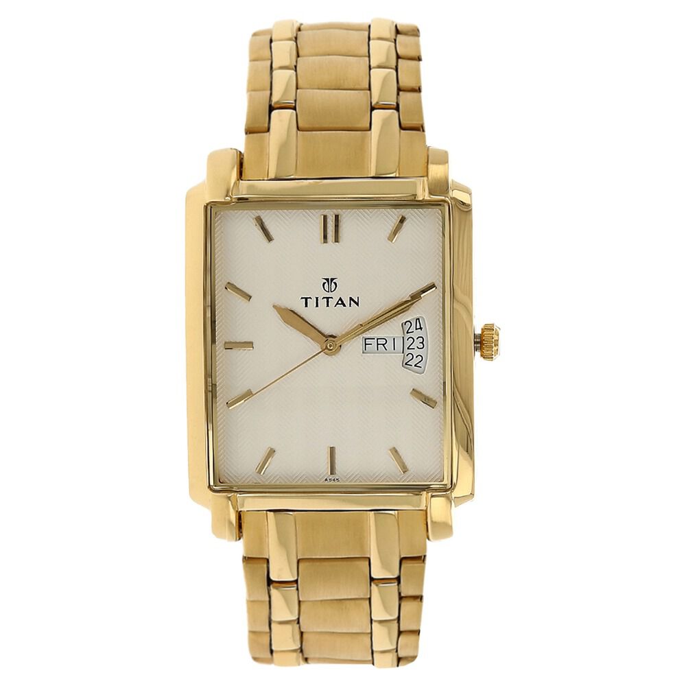 Buy Online Titan Analog with Day and Date Silver Dial Quartz Stainless Steel Strap Watch for Men ns1506ym01 Titan