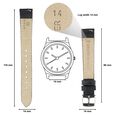 14 mm Black Genuine Leather Strap for Women - image number 1