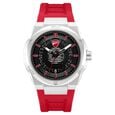 Ducati Quartz Analog Black Dial Red Silicone Strap Watch For Men - image number 0