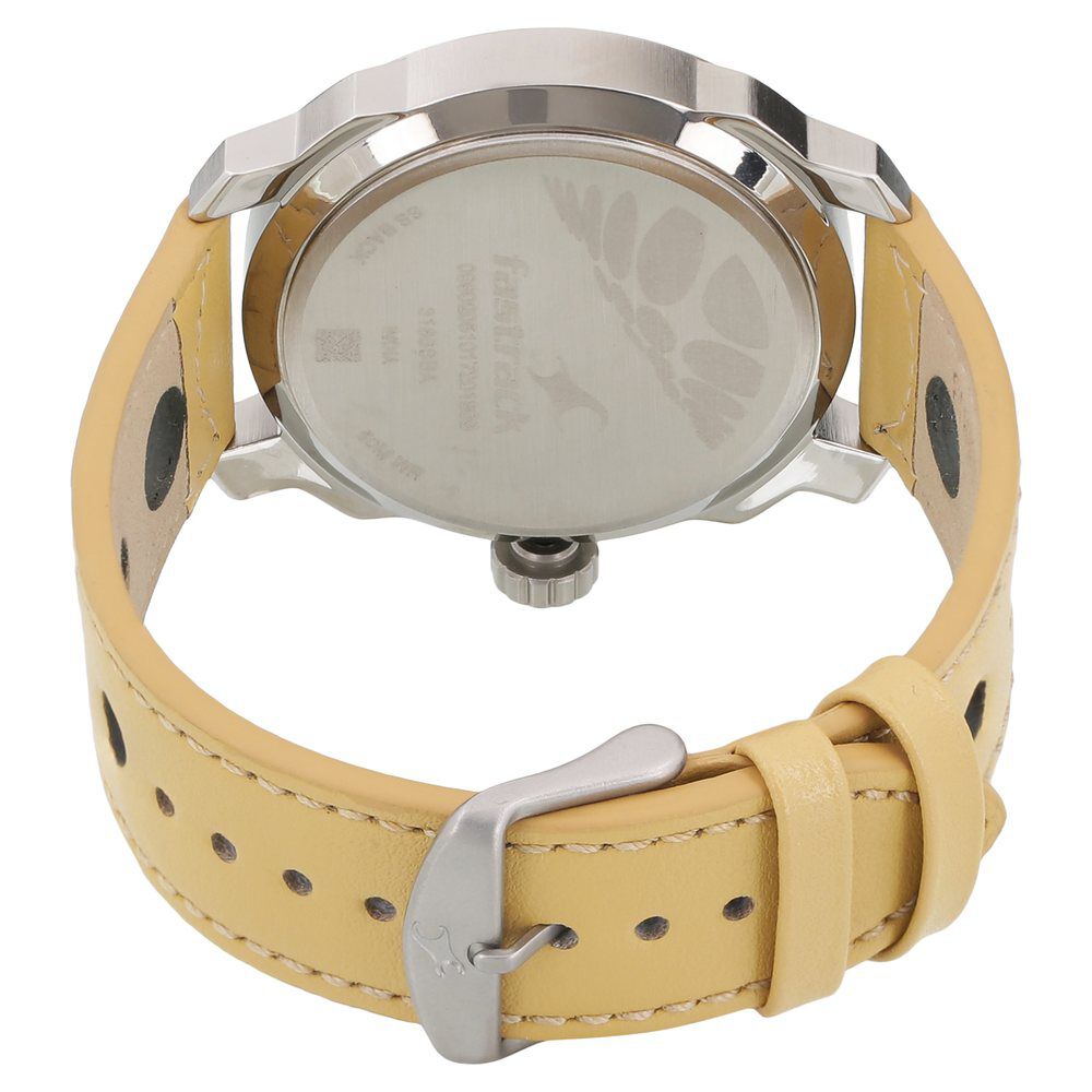 Loopholes grey dial leather strap watch top