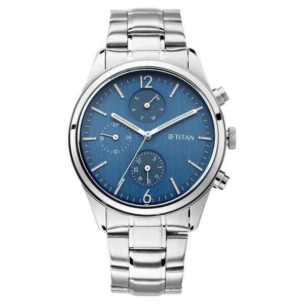 Titan Men's Metropolitan Charm: Men's Multifunctional Blue Watch with Metallic Accents - image number 1