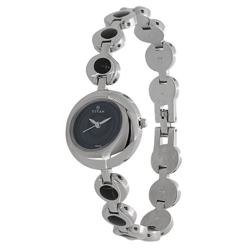 Titan Quartz Analog Black Dial Metal Strap Watch for Women - image number 1