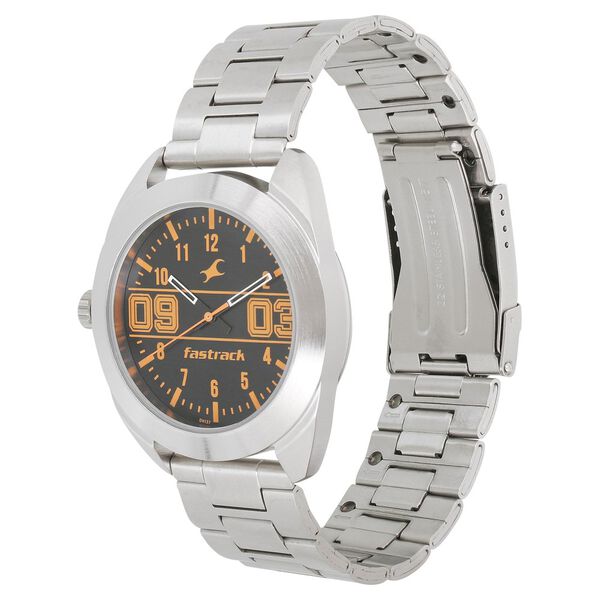 Fastrack Varsity Quartz Analog Black Dial Stainless Steel Strap Watch for Guys - image number 1