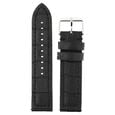22 mm Black Genuine Leather Strap for Men - image number 0
