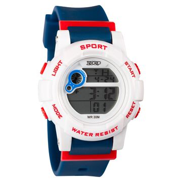 Zoop Digital Watch with White Case, Digital Dial & Blue Strap for Boys Kids, from House of Titan