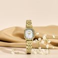 Poze By Sonata Quartz Analog White Mother of Pearl Dial Golden Stainless Steel Strap Watch For Women - image number 0