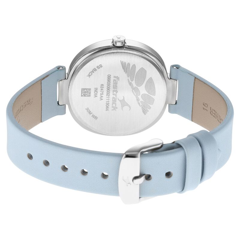 Fastrack Stunners Quartz Analog Blue Dial Leather Strap Watch for Girls - image number 5