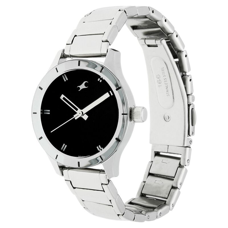 Fastrack Quartz Analog Black Dial Stainless Steel Strap Watch for Girls - image number 1