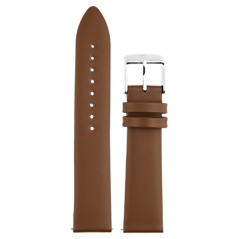 22 mm Brown Genuine Leather Strap for Men