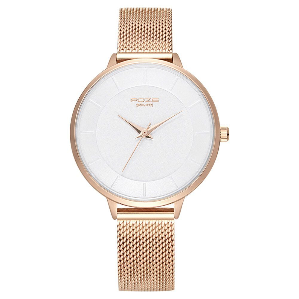 Sonata analog white dial women's watch hot sale