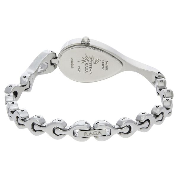 Titan Raga Silver Dial Quartz Analog Metal Strap Watch for Women - image number 3
