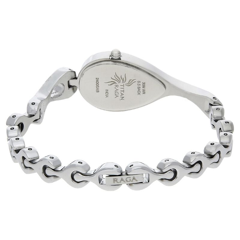 Titan Raga Silver Dial Quartz Analog Metal Strap Watch for Women - image number 3