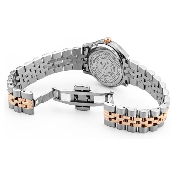 Roamer Cassandra Diamond Quartz Analog Mother of Pearl Dial Two Toned Stainless Steel Strap Watch For Women - image number 1