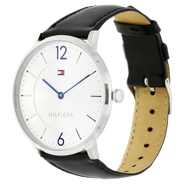 Tommy Hilfiger Quartz Analog Silver Dial Leather Strap Watch for Men - image number 1