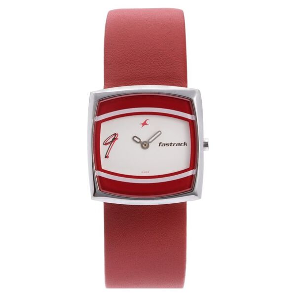 Fastrack Quartz Analog Silver Dial Leather Strap Watch for Girls - image number 0