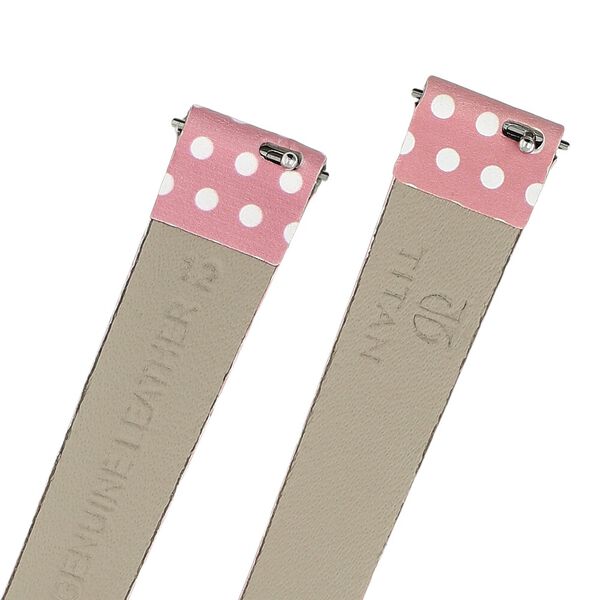 12 mm Pink Genuine Leather Strap for Women - image number 4