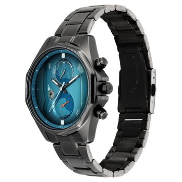 Fastrack Oceanyx 2.0 Chronograph Watch for Men with Green Dial & Gun Metal Strap