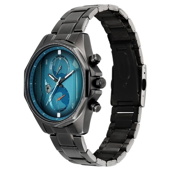 Fastrack Oceanyx 2.0 Chronograph Watch for Men with Green Dial & Gun Metal Strap - image number 2