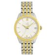 Xylys Swiss Analog with Date Two Toned Stainless Steel Strap White Dial Watch for Women