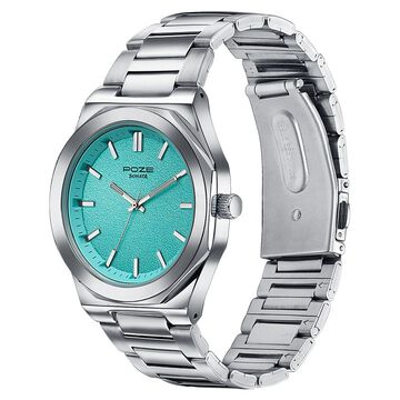 Sonata Poze Quartz Analog Blue Dial Silver Colour Stainless Steel Strap Watch For Men