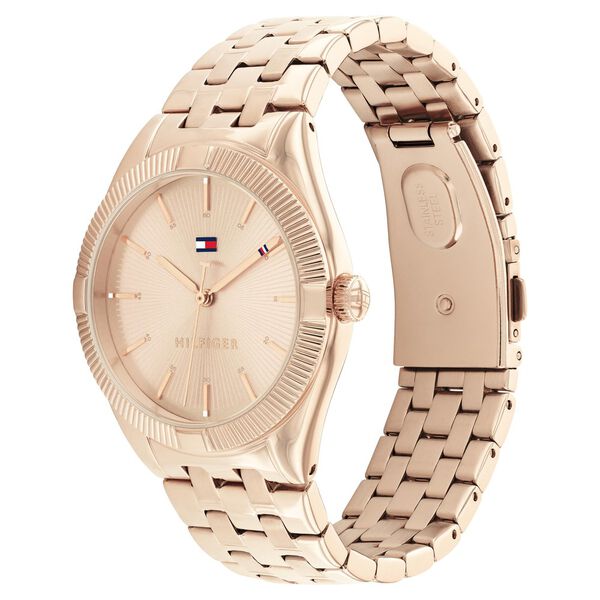 Tommy Hilfiger Quartz Analog Golden Dial Stainless Steel Strap Watch for Women - image number 1