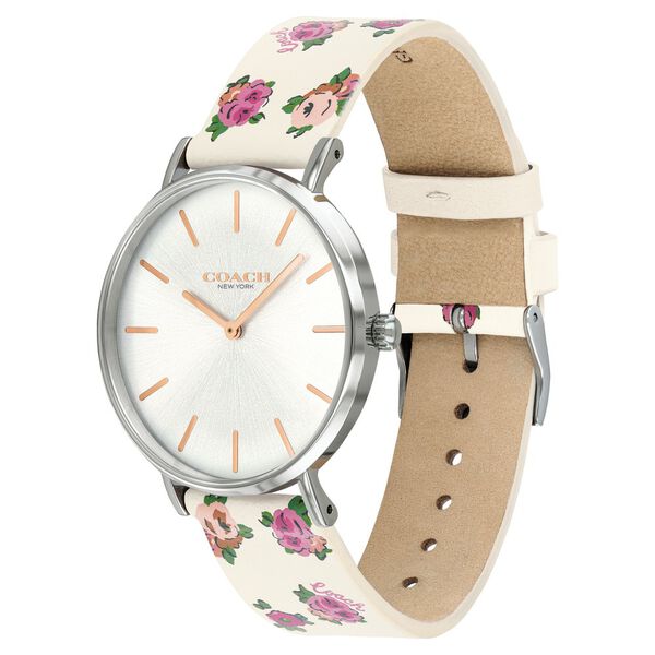Coach Quartz Analog White Dial Leather Strap Watch for Women - image number 1