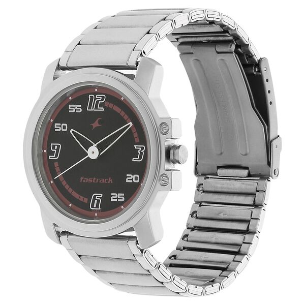 Fastrack Quartz Analog Black Dial Stainless Steel Strap Watch for Guys - image number 1