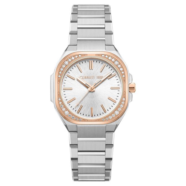Cerruti 1881 Quartz Analog Silver Dial Silver Colour Stainless Steel Strap Watch For Women - image number 0