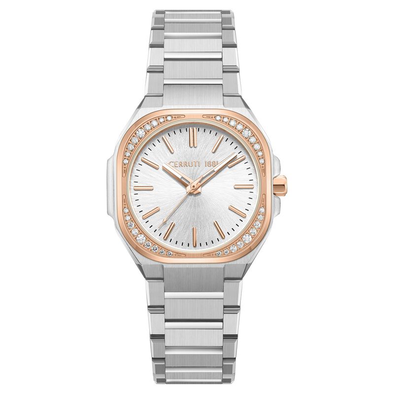 Cerruti 1881 Quartz Analog Silver Dial Silver Colour Stainless Steel Strap Watch For Women
