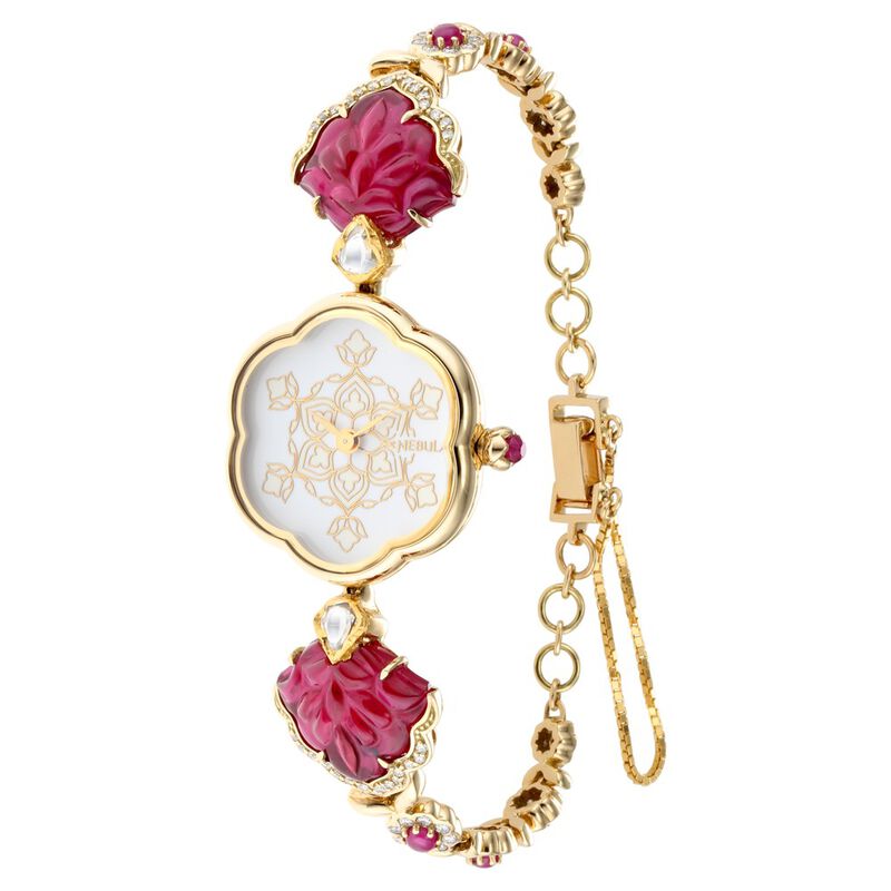 Titan Nebula Deccan Treasures Quartz Analog 18 Karat Solid Gold Watch for Women - image number 3