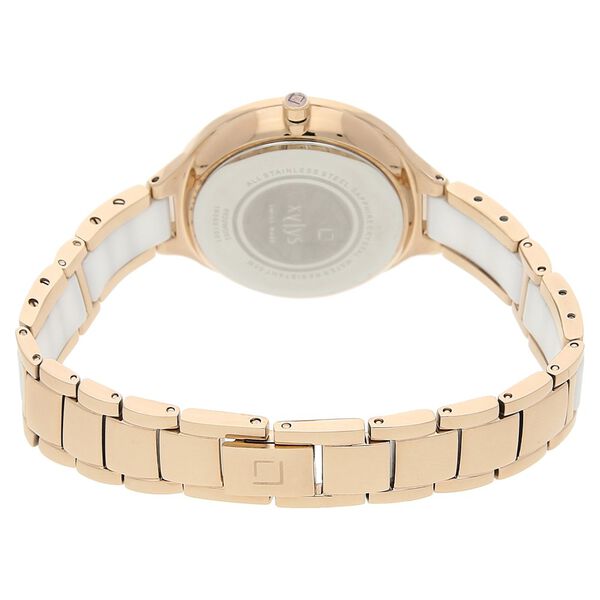 Xylys Seraphina Swiss Analog Steel & Ceramic Mother of Pearl White Dial Watch for Women - image number 3