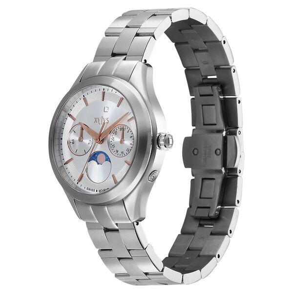 Xylys Swiss Quartz Blue Dial Silver Stainless Steel Strap Watch For Women - image number 2