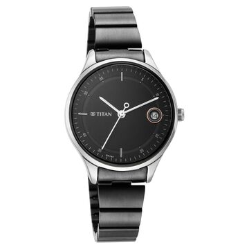 Titan Workwear Silver Dial Women Watch With Stainless Steel Strap