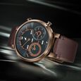 Fastrack Gambit Micromotor Black Dial Brown Metal Strap Analog Watch for Guys
