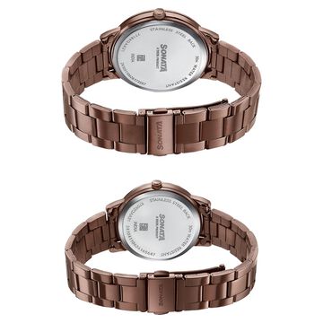 Sonata Soulmates Champagne Dial Couple Watch