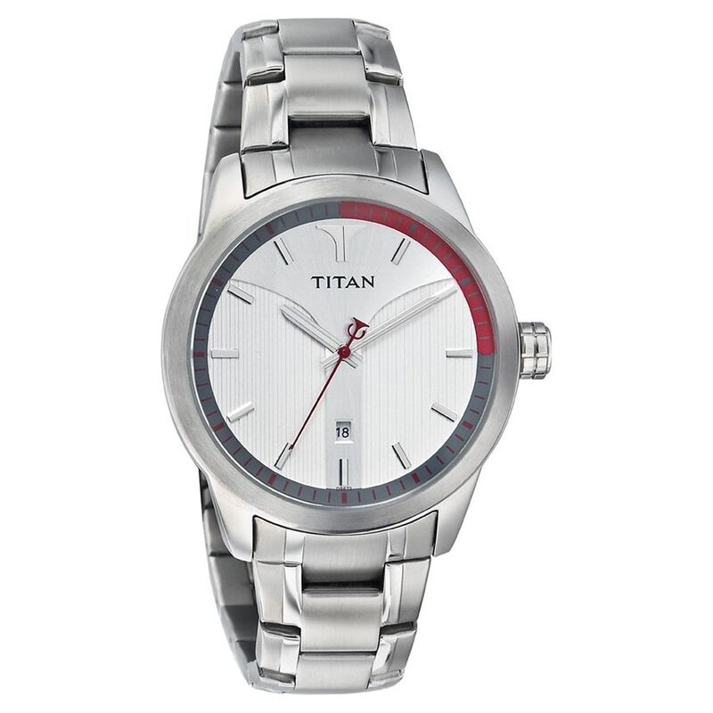 Titan Quartz Analog with Date Silver Dial Watch for Men
