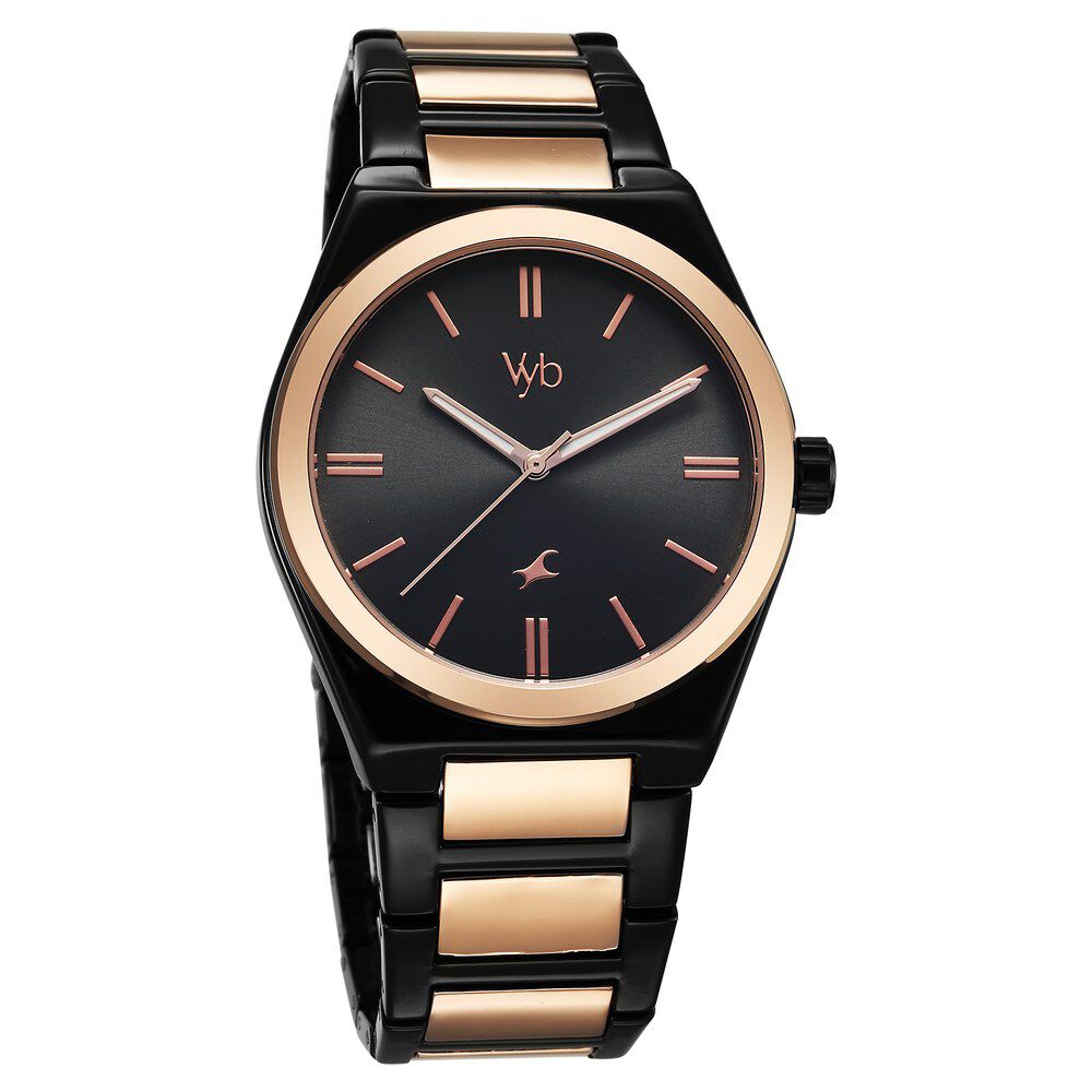 Buy Online Fastrack Vyb Nimbus Quartz Analog Black Dial Two Toned