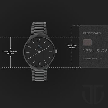 Titan Black Dial Analog Ceramic Strap Ceramic Strap Watch for Men