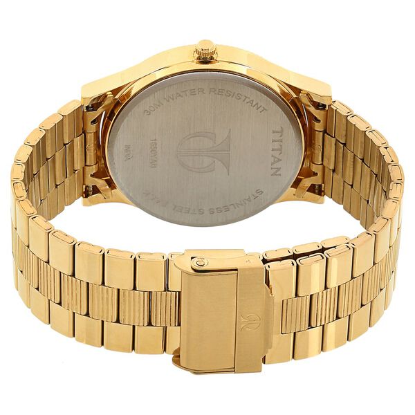 Titan Quartz Analog Silver Dial Stainless Steel Strap Watch for Men - image number 3